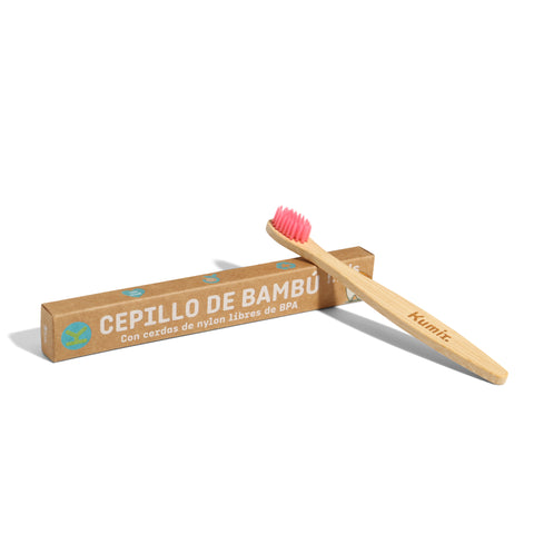 (Outlet) Cepillo de Dientes de Bambú Rosado (Kids/ Niños)