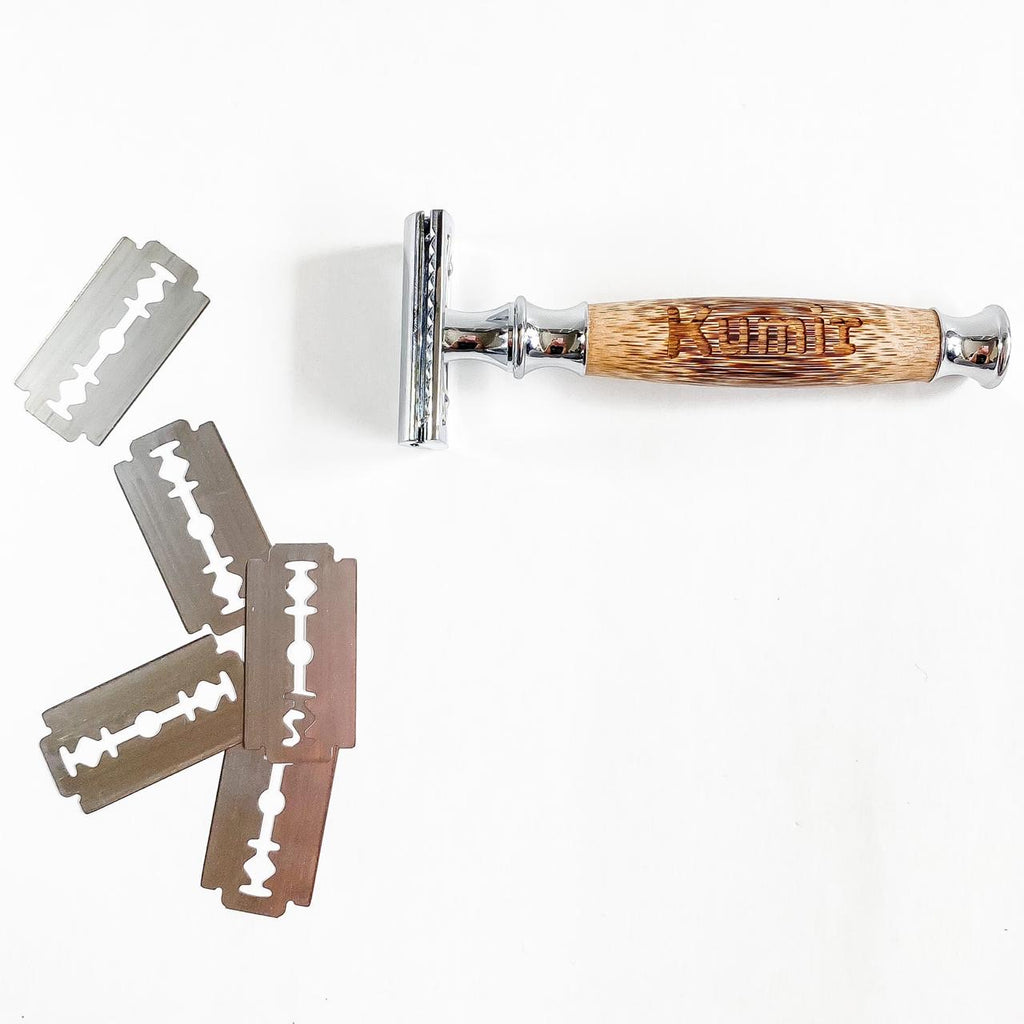 Rasuradora de Bambú y Acero + 10 Navajas (K razor) – KUMIR