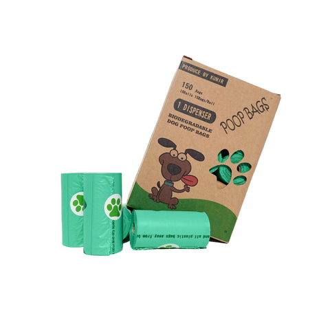 (Outlet) Bolsas Biodegrable Para Perros Poopbags (10 Rollos) (150 Bolsas)
